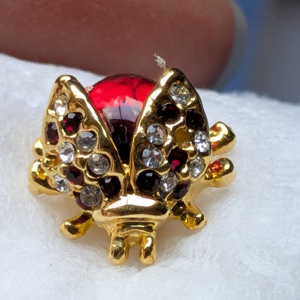 Jeweled Ladybug post earrings